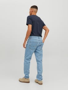 Jack & Jones Erkek Bisiklet Yaka Basıc Tişört - Basıc -Navy Blue - 12058529