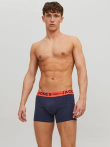 Jack & Jones Erkek 3'lü Düz Renk Boxer Paketi -Burgundy - 12113943