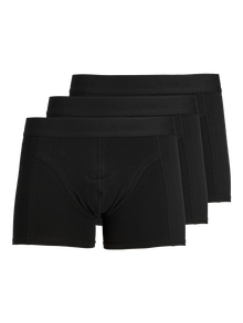 Jack & Jones Erkek Logo Detaylı 3'lü Boxer Paketi - Waıstband -Black - 12127816