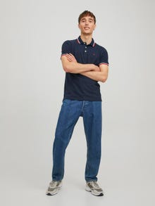 Jack & Jones Erkek Basıc Polo Tişört - Paulos -Navy Blazer - 12136668