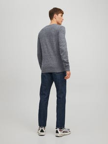 Jack & Jones Erkek V Yaka Triko - Basıc -Navy Blazer - 12137194