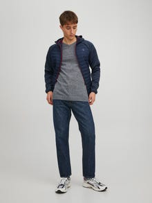 Jack & Jones Erkek V Yaka Triko - Basıc -Navy Blazer - 12137194