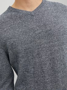 Jack & Jones Erkek V Yaka Triko - Basıc -Navy Blazer - 12137194