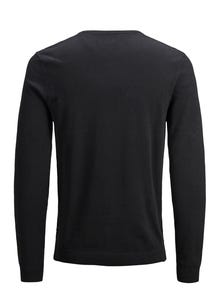 Jack & Jones Erkek V Yaka Triko - Basıc -Black - 12137194