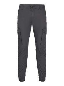 Jack & Jones Erkek Yandan Cepli Kargo Pantolon - Paul Flake -Asphalt - 12140326