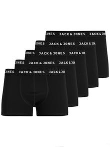 Jack & Jones Erkek 5'li Düz Renk Boxer Paketi - Uey -Black - 12142342