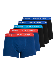 Jack & Jones 5'li Düz Renk Boxer Paketi -Surf the Web - 12144536