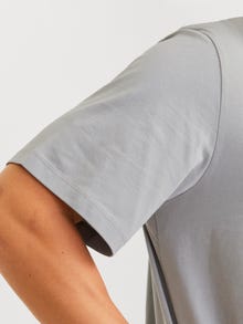 Jack & Jones Bisiklet Yaka Logo Baskılı Tişört-Corplogo -Ultimate Grey - 12151955