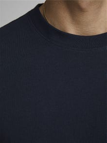 Jack & Jones Bisiklet Yaka RDD Tişört-Basıc - REG FIT - MELANGE -Navy Blazer - 12154311