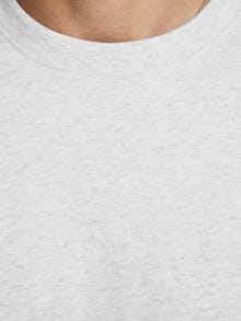Jack & Jones Bisiklet Yaka RDD Tişört-Basıc - REG FIT - MELANGE -White Melange - 12154311