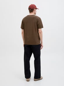 Jack & Jones Erkek Bisiklet Yaka Basıc Tişört - Organıc -Delicioso - 12156101