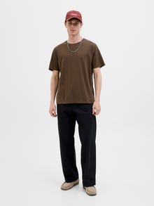 Jack & Jones Erkek Bisiklet Yaka Basıc Tişört - Organıc -Delicioso - 12156101