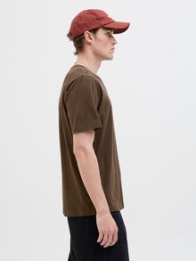 Jack & Jones Erkek Bisiklet Yaka Basıc Tişört - Organıc -Delicioso - 12156101