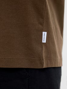 Jack & Jones Erkek Bisiklet Yaka Basıc Tişört - Organıc -Delicioso - 12156101