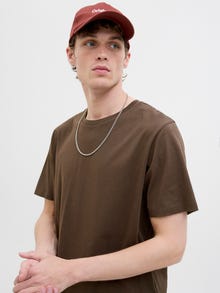 Jack & Jones Erkek Bisiklet Yaka Basıc Tişört - Organıc -Delicioso - 12156101
