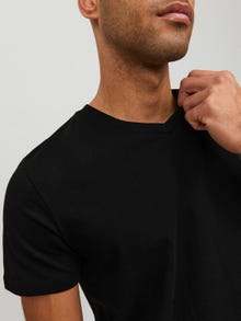 Jack & Jones Erkek Bisiklet Yaka Basıc Tişört - Organıc -Black - 12156102