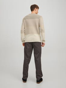 Jack & Jones Erkek Bisiklet Yaka Kazak - Hıll -Oatmeal - 12157321