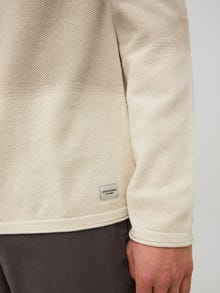 Jack & Jones Erkek Bisiklet Yaka Kazak - Hıll -Oatmeal - 12157321