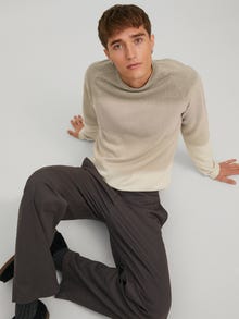 Jack & Jones Erkek Bisiklet Yaka Kazak - Hıll -Oatmeal - 12157321