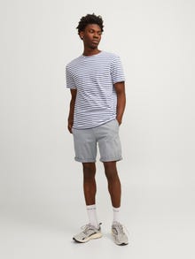 Jack & Jones Erkek Chıno Şort - Bowıe -Ultimate Grey - 12165604
