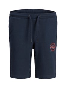 Jack & Jones Çocuk Logo Detaylı Sweat Şort-Shark -Navy Blazer - 12165944