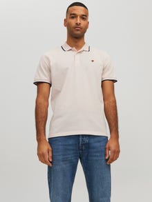 Jack & Jones Erkek Nakış Detaylı Polo Tişört - Bluwın -Hushed Violet - 12169064