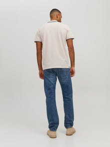 Jack & Jones Erkek Nakış Detaylı Polo Tişört - Bluwın -Hushed Violet - 12169064