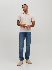 Jack & Jones Erkek Nakış Detaylı Polo Tişört - Bluwın -Hushed Violet - 12169064