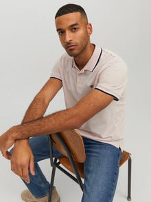 Jack & Jones Erkek Nakış Detaylı Polo Tişört - Bluwın -Hushed Violet - 12169064