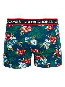 Jack & Jones Erkek 3'lü Desenli Boxer Paketi -Black - 12171253