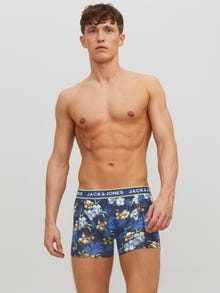 Jack & Jones Erkek 3'lü Desenli Boxer Paketi -Black - 12171253
