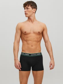 Jack & Jones Erkek 3'lü Desenli Boxer Paketi -Black - 12171253
