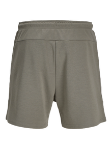 Jack & Jones Erkek Fermuar Detaylı Sweat Şort - Air -Smokey Olive - 12186750