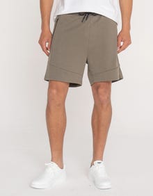 Jack & Jones Erkek Fermuar Detaylı Sweat Şort - Air -Smokey Olive - 12186750