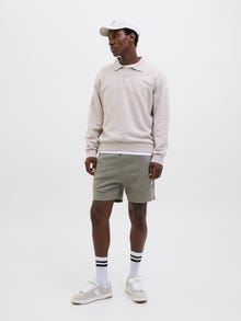 Jack & Jones Erkek Fermuar Detaylı Sweat Şort - Air -Smokey Olive - 12186750