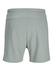 Jack & Jones Erkek Fermuar Detaylı Sweat Şort - Air -Iceberg Green - 12186750