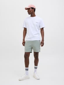 Jack & Jones Erkek Fermuar Detaylı Sweat Şort - Air -Iceberg Green - 12186750