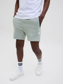 Jack & Jones Erkek Fermuar Detaylı Sweat Şort - Air -Iceberg Green - 12186750