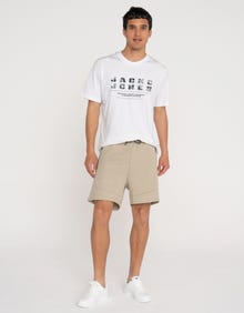 Jack & Jones Erkek Fermuar Detaylı Sweat Şort - Air -Abbey Stone - 12186750