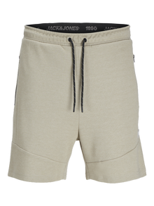Jack & Jones Erkek Fermuar Detaylı Sweat Şort - Air -Abbey Stone - 12186750