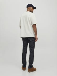 Jack & Jones Erkek RDD Logo İşlemeli Tişört - Color -White Melange - 12193889