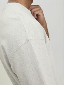 Jack & Jones Erkek RDD Logo İşlemeli Tişört - Color -White Melange - 12193889