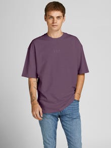 Jack & Jones Erkek RDD Logo İşlemeli Tişört - Color -Vintage Violet - 12193889