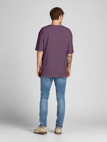 Jack & Jones Erkek RDD Logo İşlemeli Tişört - Color -Vintage Violet - 12193889
