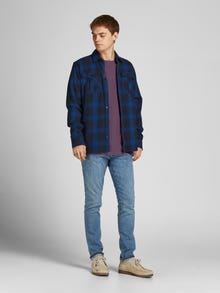 Jack & Jones Erkek RDD Logo İşlemeli Tişört - Color -Vintage Violet - 12193889