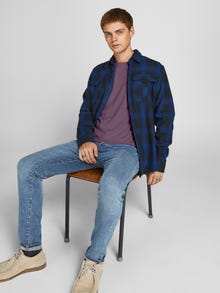 Jack & Jones Erkek RDD Logo İşlemeli Tişört - Color -Vintage Violet - 12193889