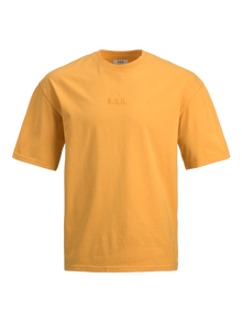 Jack & Jones Erkek RDD Logo İşlemeli Tişört - Color -Honey Gold - 12193889