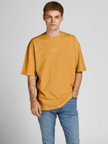 Jack & Jones Erkek RDD Logo İşlemeli Tişört - Color -Honey Gold - 12193889