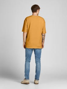 Jack & Jones Erkek RDD Logo İşlemeli Tişört - Color -Honey Gold - 12193889