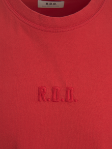 Jack & Jones Erkek RDD Logo İşlemeli Tişört - Color -Pompeian Red - 12193889